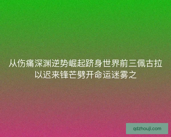 从伤痛深渊逆势崛起跻身世界前三佩古拉以迟来锋芒劈开命运迷雾之 从伤痛深渊逆势崛起跻身世界前三佩古拉以迟来锋芒劈开命运迷雾之